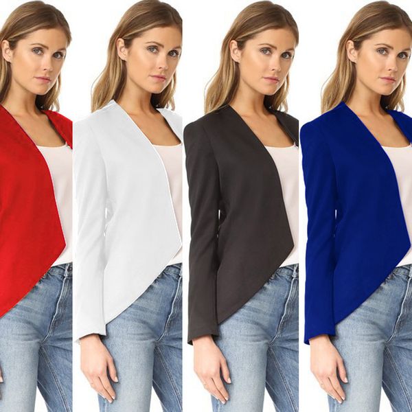 

owlprincess 2019 осень новый стиль нерегулярные края универсальный повседневная мода пальто топы, Black;brown