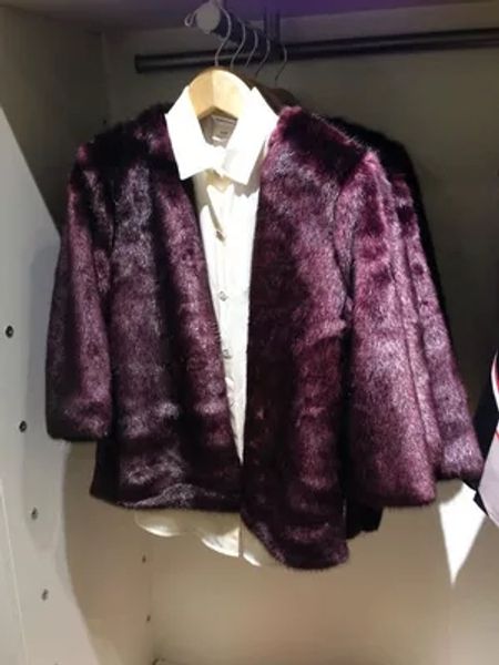 

new style high-end fashion women faux fur coat 17s5, Black