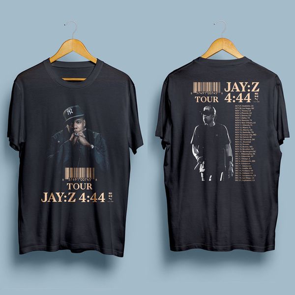

новый jay z 4 44 тур 2018 хип-хоп футболка мужская черный s 4xl, White;black