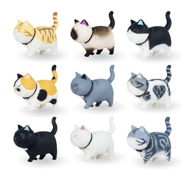 

9шт моде actoys милый кот китай комикс аниме колокол кошка 10см прекрасная фигура фигурку игрушки t200413