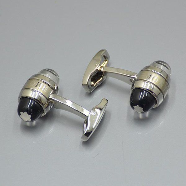 

luxury mb silver / gold men shirt cufflinks with crystal head jewelry fine copper metal cuff links for wedding gift