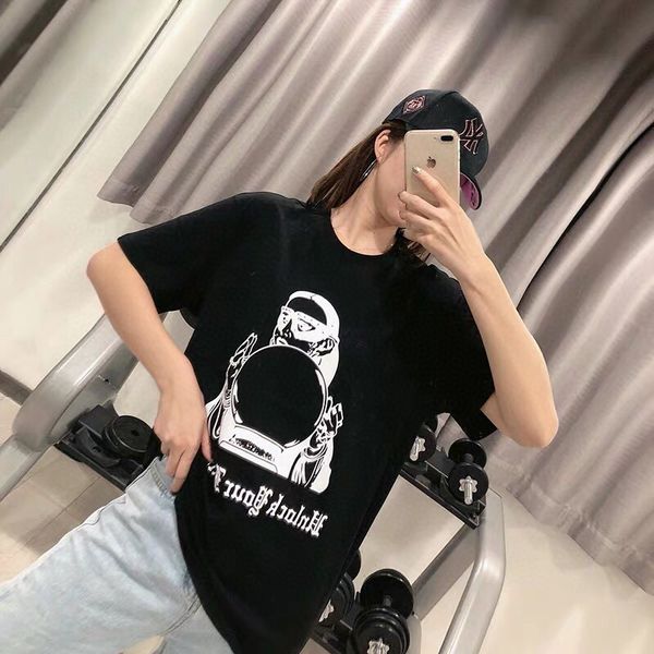 

2020 new spring summer t-shirt black white men's pure cotton round neck short sleeve cotton fashion printed women's t-shirt 1