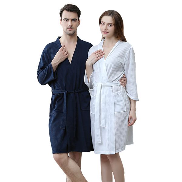 

2019 summer style large size waffle fabric robes beauty couple gowns multi colors ,xl,xxxl plus size women, Black;red