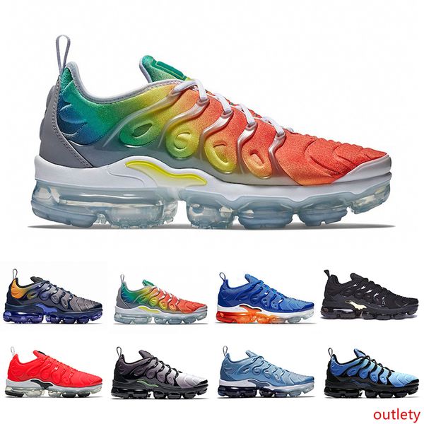 

2019 rainbow tn plus cushion running shoes game royal hyper violet red shark tooth triple black designers sports sneakers 36-45
