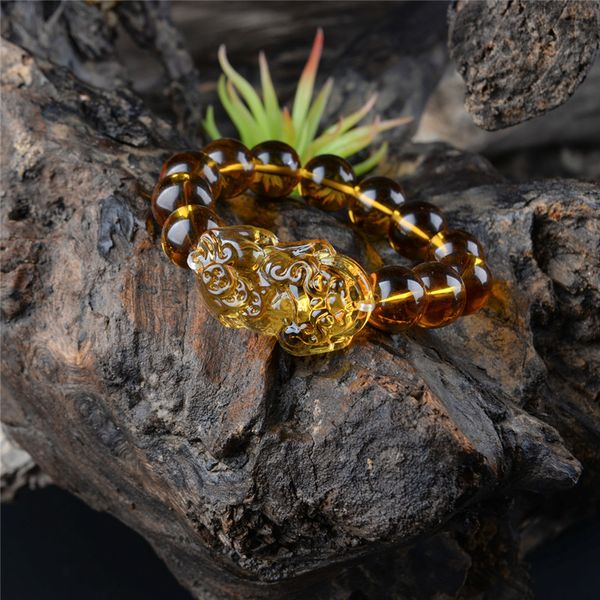 

us warehouse wholesale price fashion feng shui yellow pi yao pi xiu bracelet bead for wealth luck 3 sizes drop shipping, Black