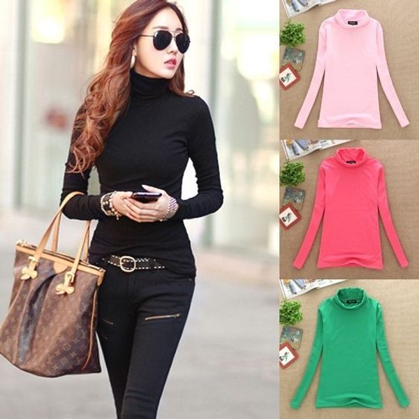 

women's clothing season fashion base shirt thin velvet long sleeve milk silk milk silk t-shirt slim versatile top, White