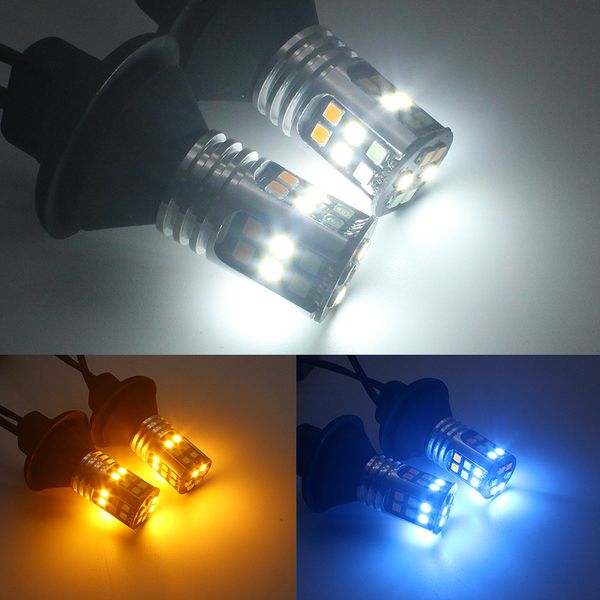 

car 1156 ba15s bau15s t20 led lights 7440 p21w wy21w daytime running light white drl amber turn signal lamp ice blue night lamps