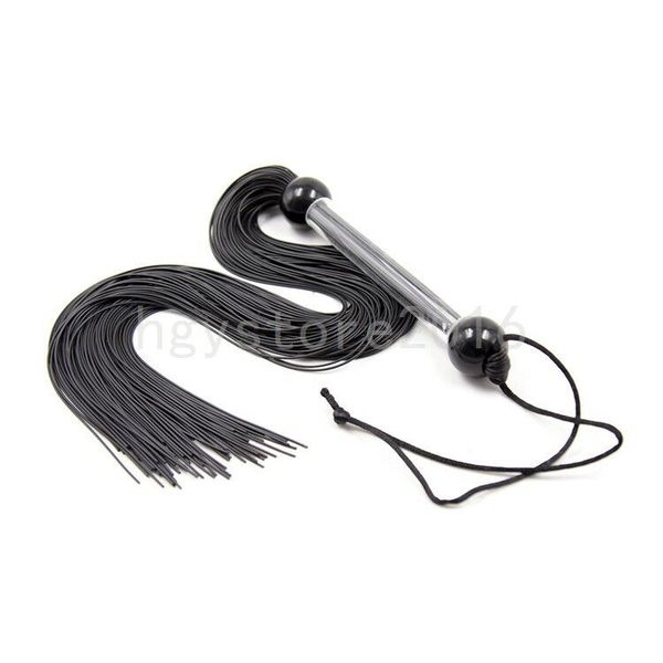 Bondage Silicone Whip Flogger Repinção de Retenção Jogo Novo Riding Colheita Flertando Preto BDSM Sexo Jogos Toy A875