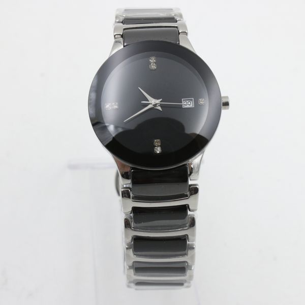 

rad centrix 30mm limited ladies watch round r30941702 date ceramic black quartz movement luxury womens fashion watches, Slivery;brown