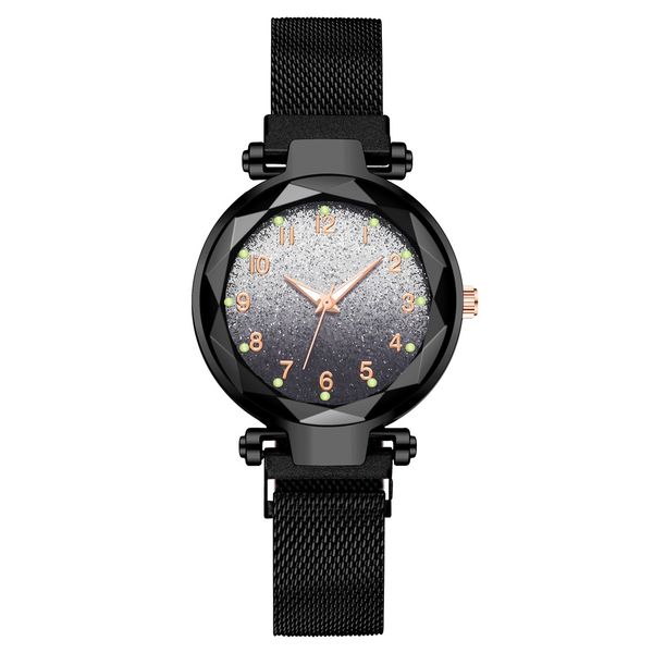 

gradation number magnet watches women dress fashion mesh wristwatches quartz watch internet celebrity girls relogio female, Slivery;brown