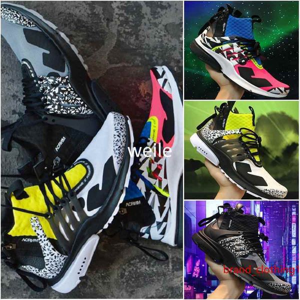 

acronym lu x lab air presto mid racer pink p blue dynamic yellow grey running shoes men women acronym prestos sport trainers fly