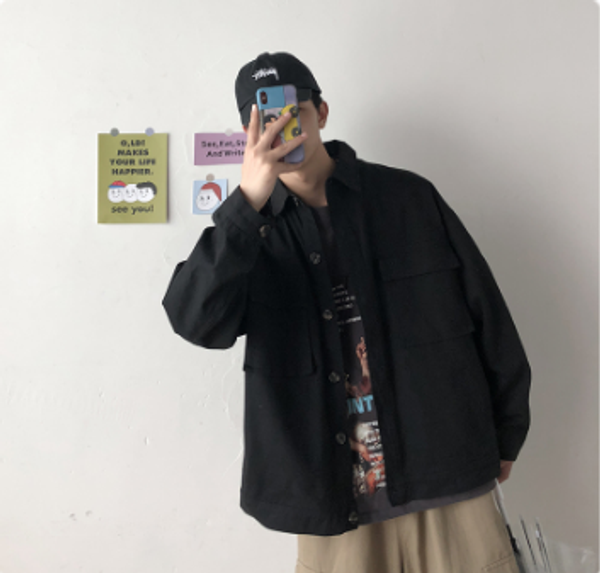 

men spring black casual jackets 2020 mens hip hop fashion loose jacket clothes male street-style coats oversized, Black;brown