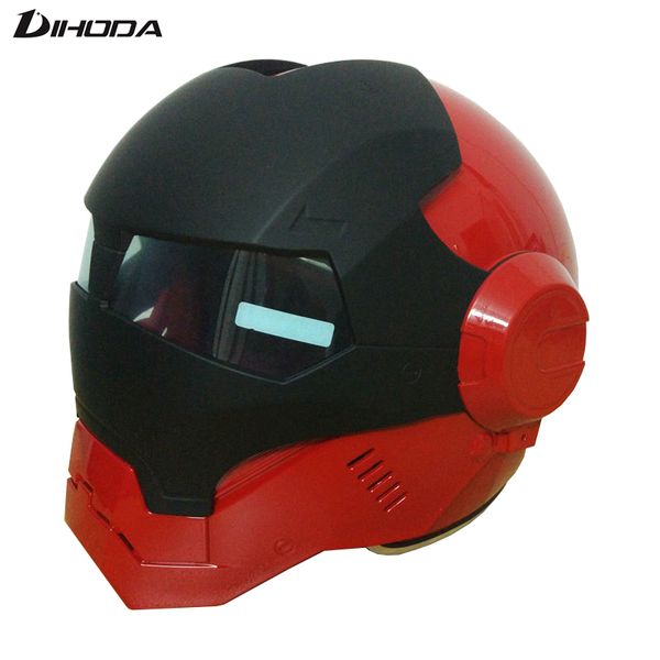 

2020 masei bright red black mens womens ironman iron man helmet motorcycle half helmet open face abs casque motocross