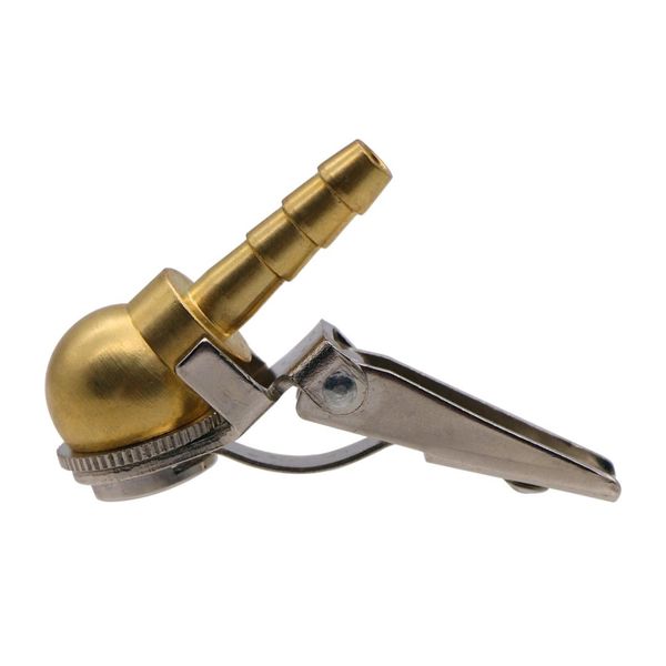 

5/16" hose barb brass air chuck closed/open clip-on ball foottire/tyre inflator gauge fitting quick connector tire repair tools