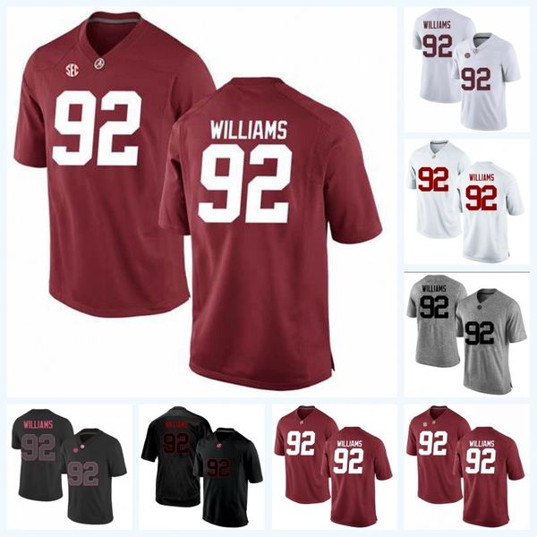 

92 quinnen williams 13 tua tagovailoa alabama crimson tide ncaa college football jersey for mens womens youth double stitched name & number, Black