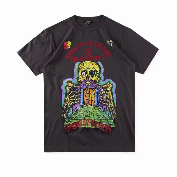 

19ss New York Мода Высокое Качество Kanye West Skull Hold The Gate Сезон 6 Мужчины Женщины Street Luxury Хло