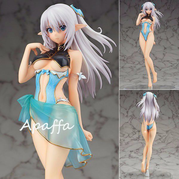 

18cm anime figure toys shining blade heroines allina swimsuit ver princess elf pvc action figure toys collection model game doll t200704