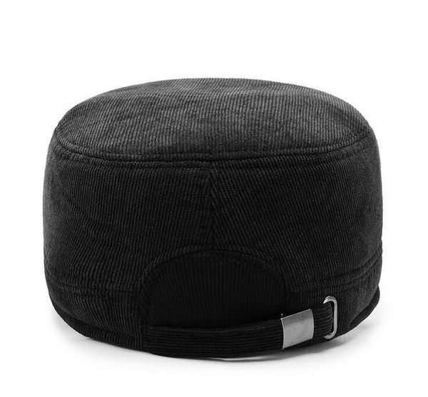 

fashion-and winter hat men's winter thick cotton hat fashion ear protection warm baseball cap outdoor flat cap, Blue;gray