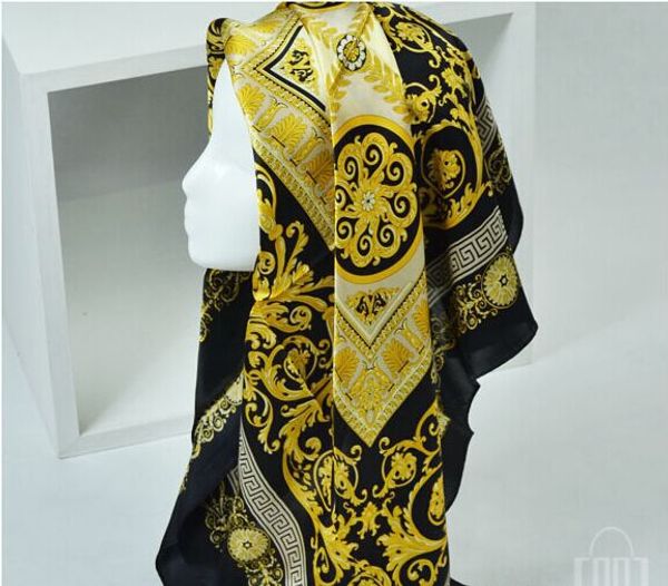 

fashion- famous style 100% silk scarves of woman and men solid color print soft fashion shawl women silk scarf square, Blue;gray