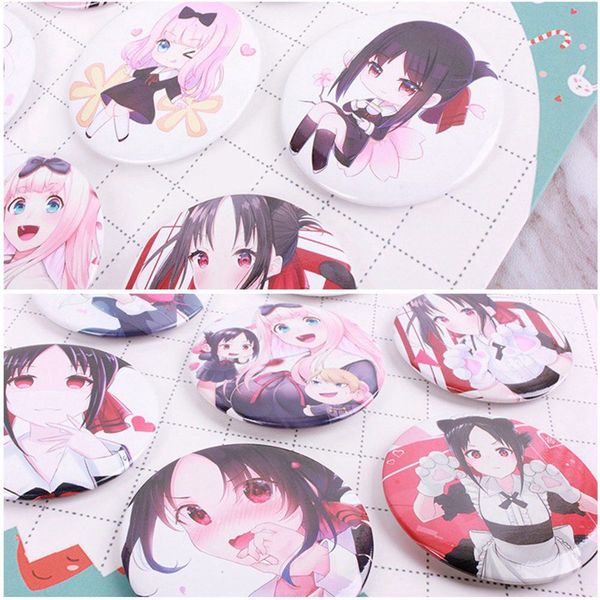 

popular anime cosplay badge sets cartoon fans brooch set figure collection pins jewelry graduation bag button clothes gift, Gray