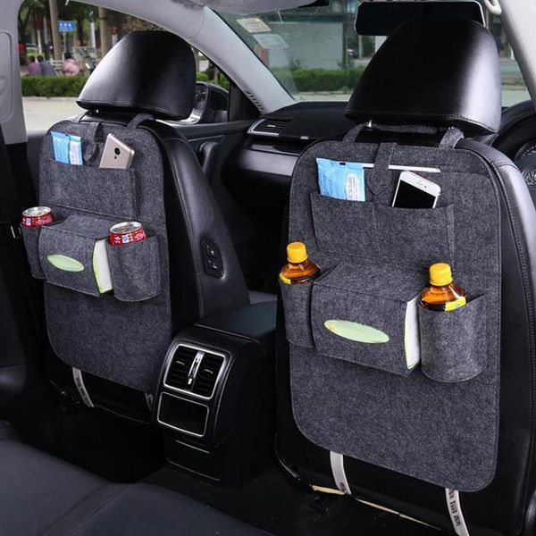 

multifunctional car back seat storage bag backrest pockets protector organizer auto accessories