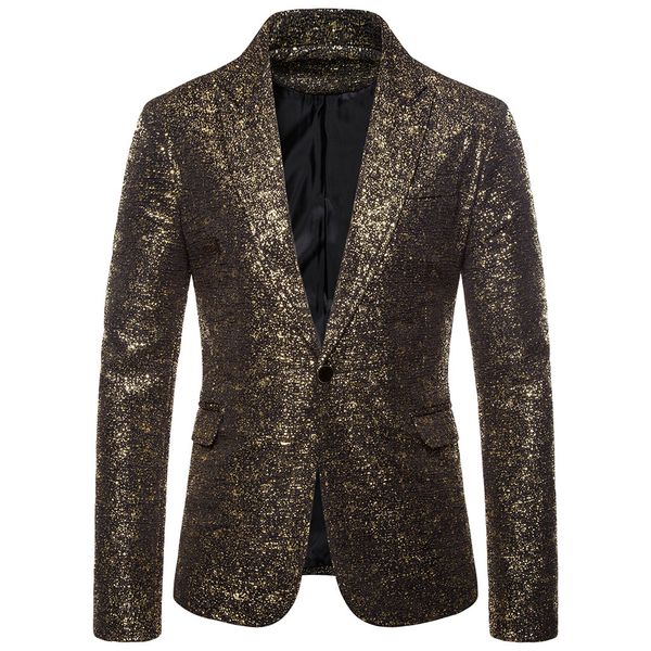

heflashor brand male slim fit dj club stage one button printing blazer formal wedding suit men casual slim fit formal blazer, White;black