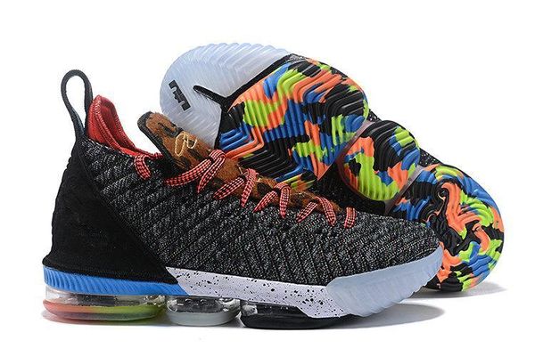 

kids mens 2019 new arrival what the xvi 16s james multicolor basketball shoes lebron 16 grey sports shoes size 36-46