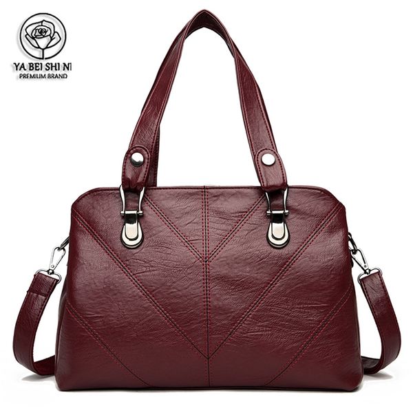

2020 solid color women leather handbags crossbody bag for women tote wild ladys shoulder bags messenger bag sac a main