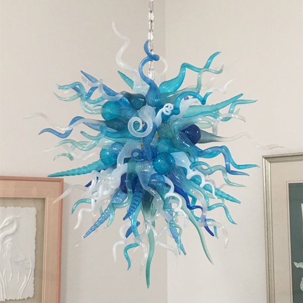

hand blown glass modern chandeliers lamps led l office decor lighting multi colored 110-240v 28 inches e27 pendant lights