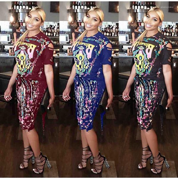 

2шт платье сексуальная выдалбливают женский паб костюм женщины из двух частей летняя мода одежда женщины цифровой печати, White