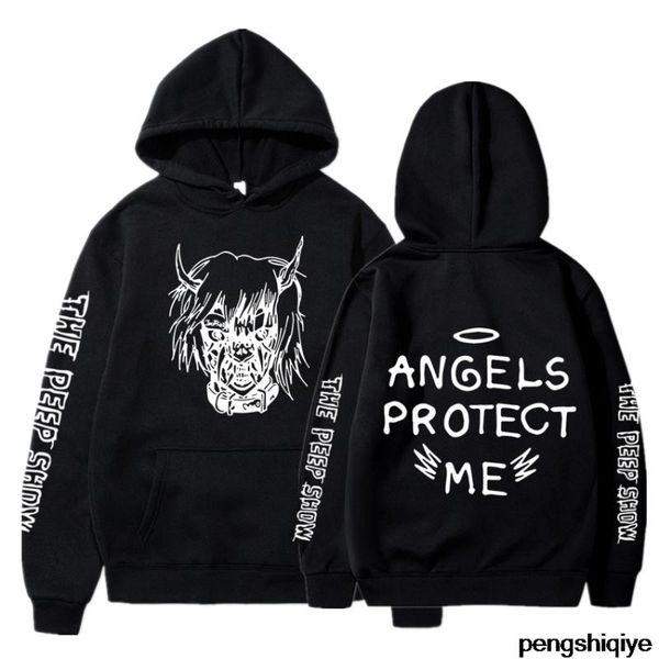 

2020 лил пип толстовка люблю нью-лил. пип мужчины толстовки с капюшоном пуловер sweatershirts мужчины/женщины длинный плачь детка сти, Black