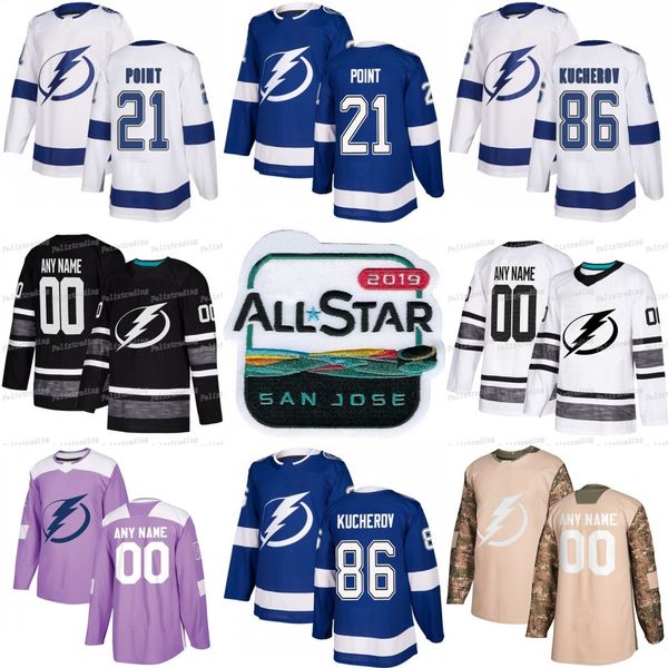 

2019 All Star Tampa Bay Lightning Andrei Vasilevskiy Steven Stamkos Nikita Kucherov Victor Hedman Brayden Point Hockey Jerseys