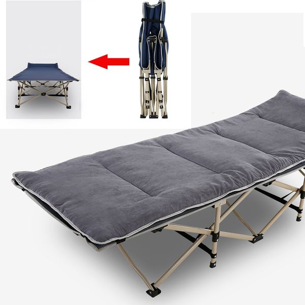 

outdoor folding bedchair chaise lounge beach camping bed,home office nap bed sleep recliner,fishing portable folding camping cot