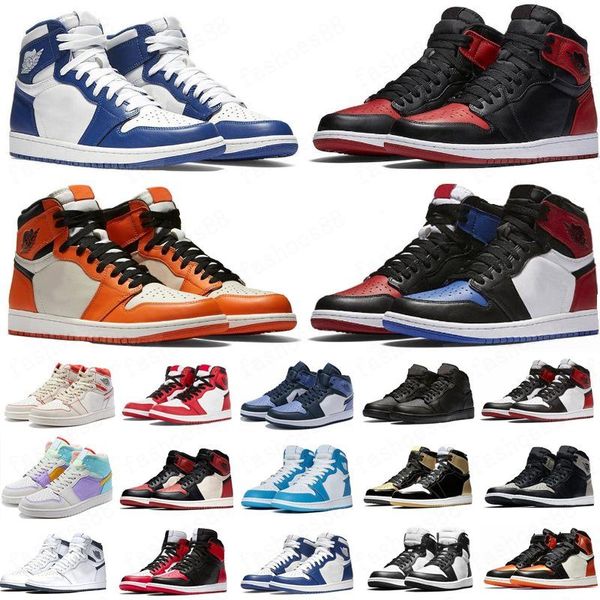 

jumpman 1 basketball shoes athletics sneakers running shoe for women sports torch hare game royal pine green court size 36-47