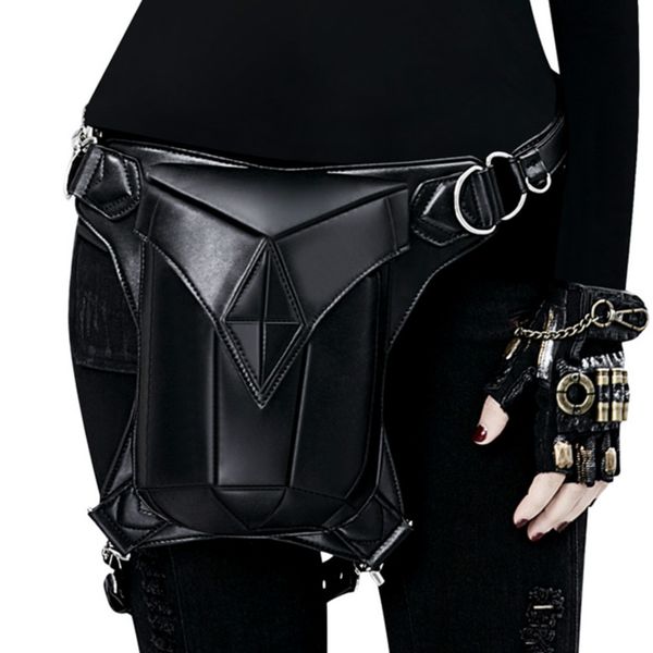 

halloween solid color retro pu handbag women's shoulder bag men's multi-function splicing package