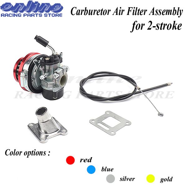 

atv 49cc performance 19mm carb carburetor air filter assembly for 2-stroke 47cc 49 cc mini pocket bike group