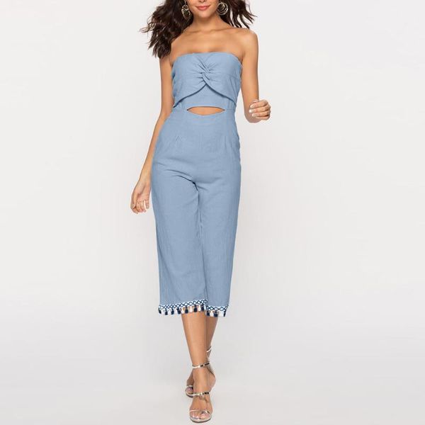 

womens jumpsuit rompers summer lady soild sleeveless off shoulder hollow out long trouser playsuits slim solid jumpsuit rompers, Black;white