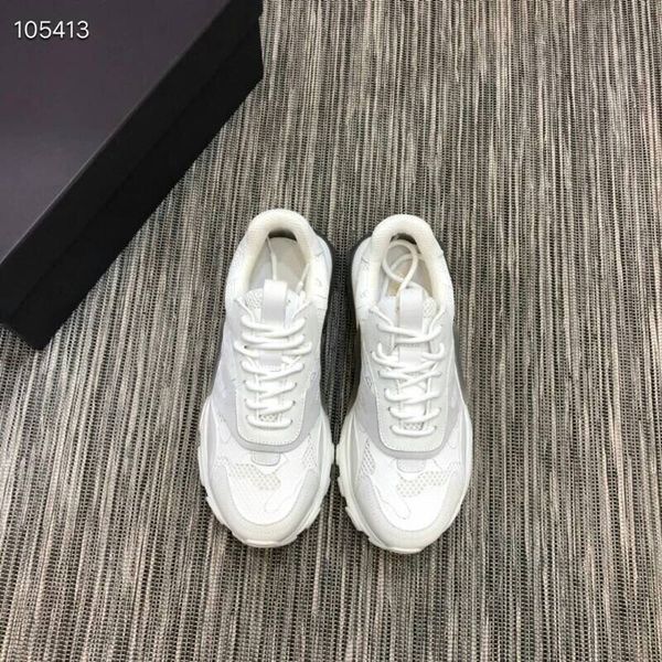 

2019ventilation new original box genuine leather run away designer sneakers fashion casual shoes women shoes trainers men mixed color 38-44, Black