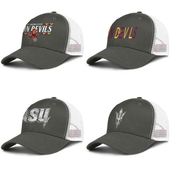 

arizona state sun devils football wordmark marble print army-green mens and womens trucker cap baseball cool fitted mesh hats usa flag, Blue;gray