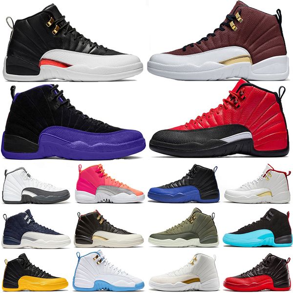 

new winterized 12s men basketball shoes 12 new reverse taxi game ball game royal black dark concor fiba mens sports sneakers