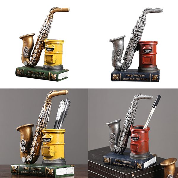 

2x vintage style pen holder home office decor furnishing ornament crafts