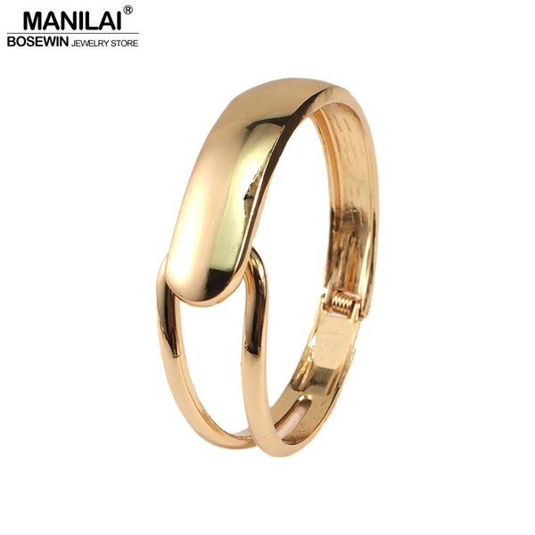 

bangle manilai punk alloy big bangles bracelets trend golden sillver color statement cuff for women jewelry accessories, Black