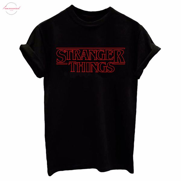 

new arrival t shirt women stranger things design ladies t shirts looking for the upside down t shirt short sleeve girl, White