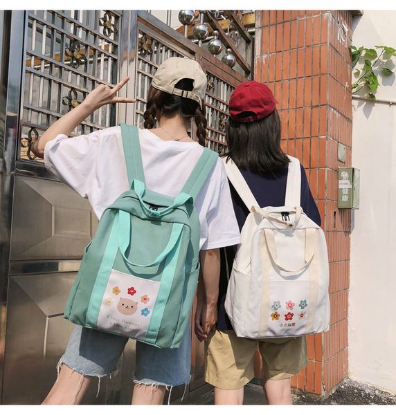 

new 2020 cute print cartoon simple fashion large capacity schoolbag student campus backpack