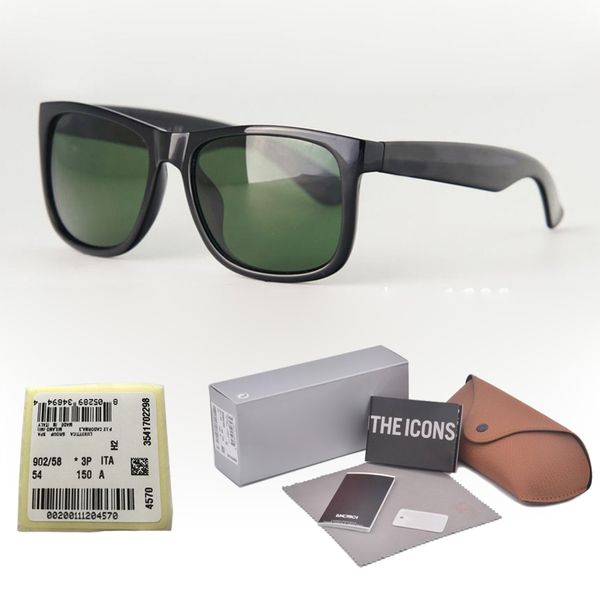 

High quality Mirror Glass lens Sunglasses Men Women Brand Designer Plank frame Sun glasses Oculos De Sol with Retail box and label