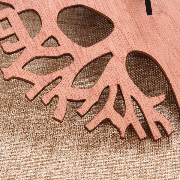

3d wall clock tree wooden silent clock for home kitchen office