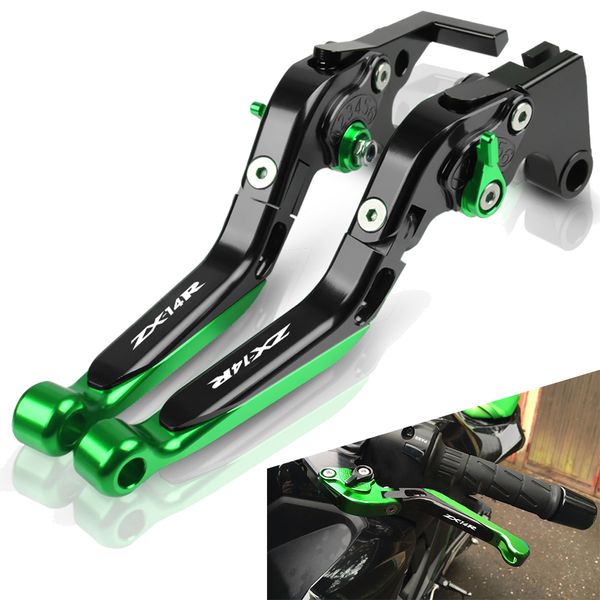 

cnc motorcycle brake clutch lever folding extendable for zx14r zx-14r 2006 2007 2008 2009 2010 2011 2012 2013 2014-2016