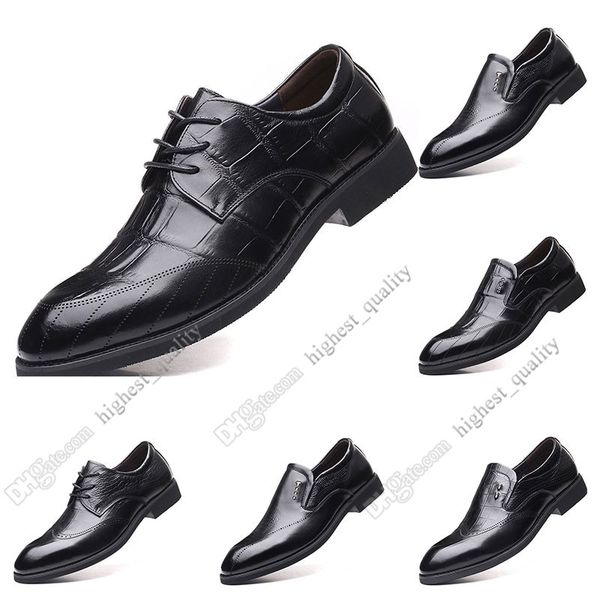 

2020 new fashion 37-44 new men's leather men's shoes overshoes british casual shoes espadrilles twelve, Black