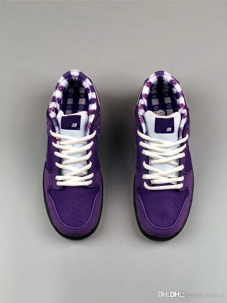 

2018 release authentic concepts x sb dunk low purple lobster skateboard shoes for men women sneakers with original box bv1310-555, White;red