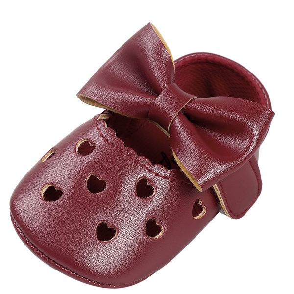 

one pair cute baby girl hollow out bowknot shoe casual shoes sneaker anti-slip soft shoes 6.4, Black